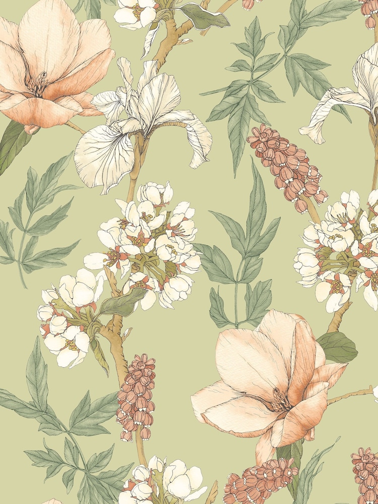 Hoopla Walls Artichoke Orchid Bloom 10M Wallpaper - Image 2 of 2