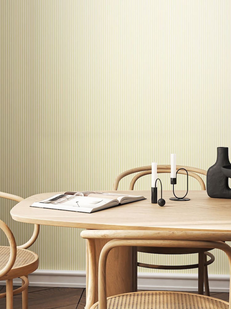 Hoopla Walls Willow Tiny Stripe 10M Wallpaper - Image 1 of 1 Hoopla Walls Willow Tiny Stripe 10M Wallpaper - Image 1 of 1