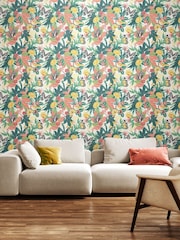 Hoopla Walls Apricot Jade Paradise 10M Wallpaper - Image 1 of 2