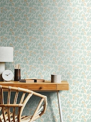 Hoopla Walls Seafoam Petite Posy 10M Wallpaper - Image 1 of 2