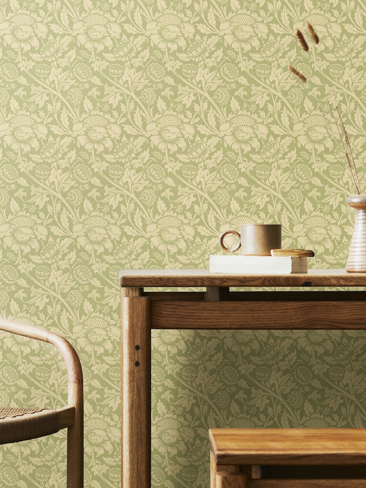 Hoopla Walls Bamboo Damask Trail 10M Wallpaper - Image 1 of 1