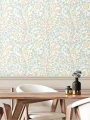 Hoopla Walls Soft Mint Rosehip Trial 10M Wallpaper - Image 1 of 2
