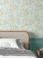 Hoopla Walls Seafoam Rosehip Trial 10M Wallpaper - Image 1 of 2