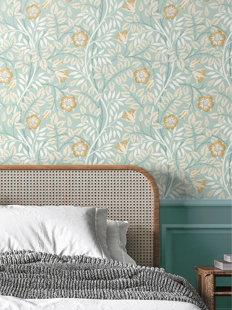 Hoopla Walls Seafoam Rosehip Trial 10M Wallpaper - Image 1 of 2 Hoopla Walls Seafoam Rosehip Trial 10M Wallpaper - Image 1 of 2