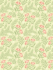 Hoopla Walls Apricot Fern Petite Posy 10M Wallpaper - Image 2 of 2