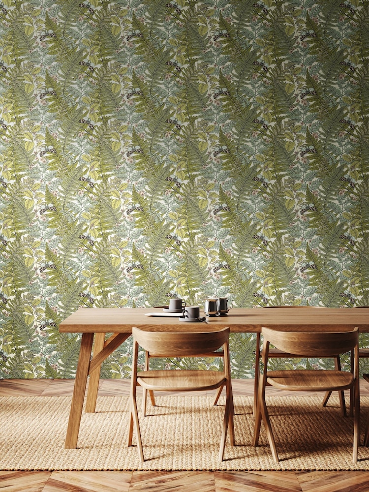 Hoopla Walls Juniper Wild Ferns 10M Wallpaper - Image 1 of 2