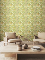 Hoopla Walls Sunshine Yellow Honeysuckle Leaf Trail 10M Wallpaper - Image 1 of 2