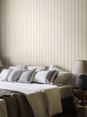 Hoopla Walls Porcelain Shadow Stripe 10M Wallpaper - Image 1 of 2