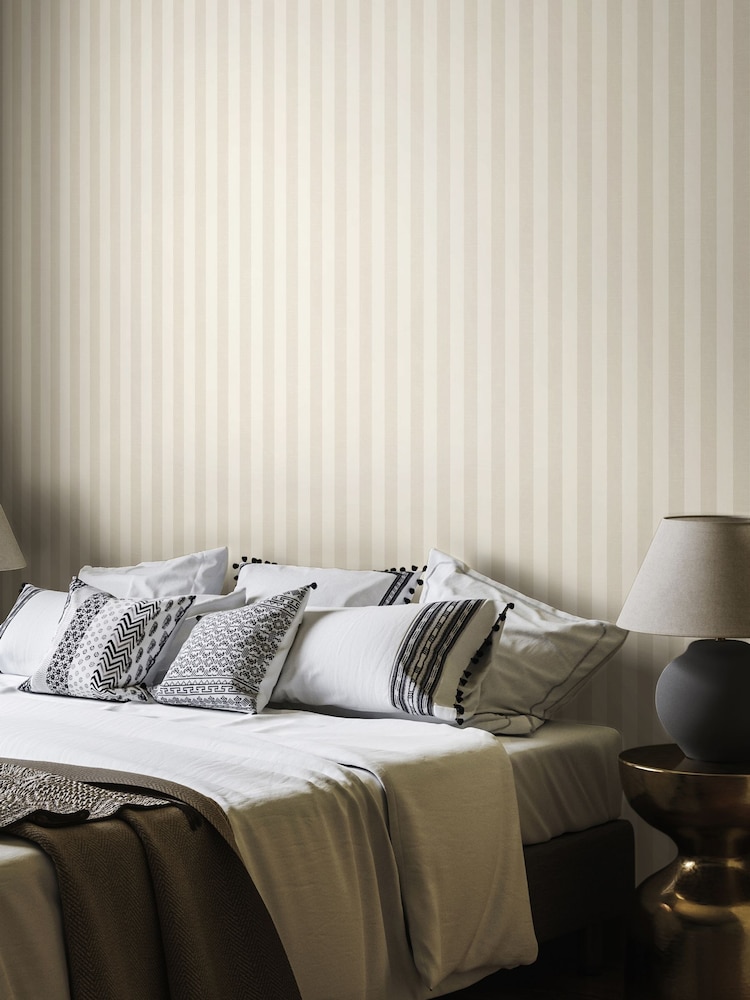 Hoopla Walls Porcelain Shadow Stripe 10M Wallpaper - Image 1 of 2 Hoopla Walls Porcelain Shadow Stripe 10M Wallpaper - Image 1 of 2
