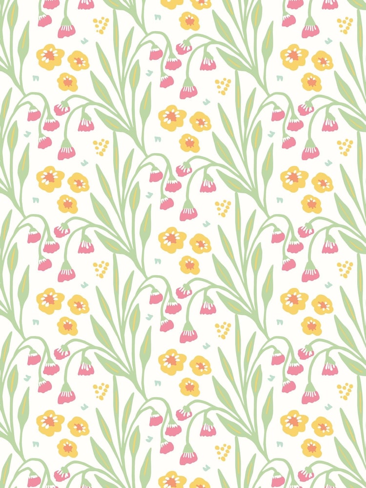 Hoopla Walls Spring Bloom Meadow Stripe 10M Wallpaper - Image 2 of 2