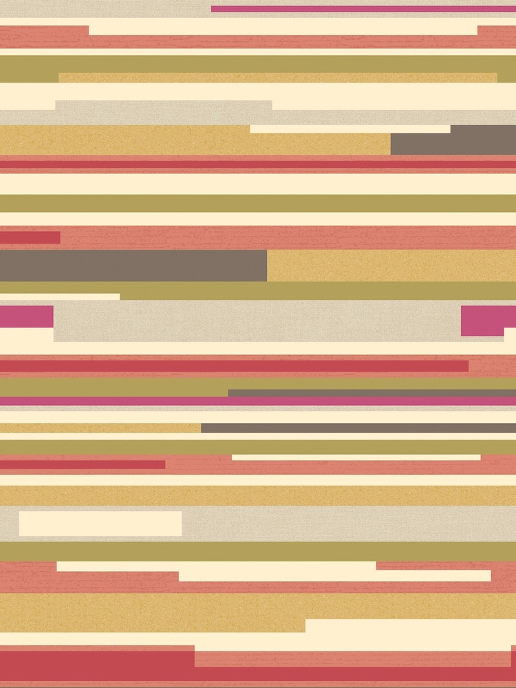 Hoopla Walls Mustard Yellow Horizontal Stripe 10M Wallpaper - Image 2 of 2