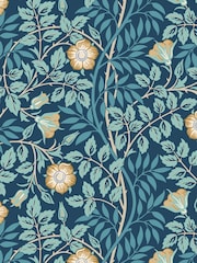 Hoopla Walls Navy Blue Rosehip Trial 10M Wallpaper - Image 2 of 2