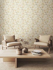 Hoopla Walls Fossil Grey Seaweed Garden 10M Wallpaper - Image 1 of 2