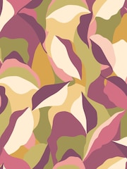 Hoopla Walls Plum Olive Leafy Patchwork 10M Wallpaper - Image 2 of 2