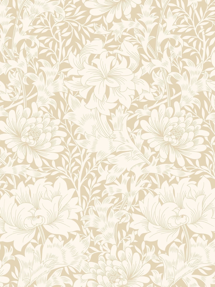 Hoopla Walls Flax Chrysanthemum 10M Wallpaper - Image 2 of 2