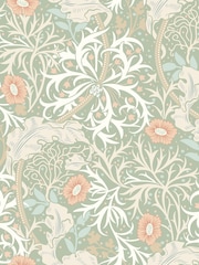Hoopla Walls Sage Apricot Seaweed Garden 10M Wallpaper - Image 2 of 2
