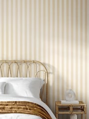 Hoopla Walls Oyster Shadow Stripe 10M Wallpaper - Image 1 of 2