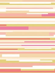Hoopla Walls Pink Green Horizontal Stripe 10M Wallpaper - Image 2 of 2