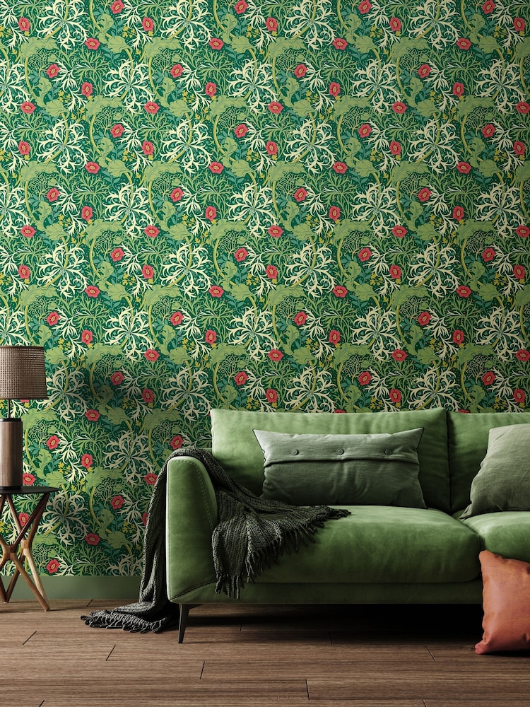 Hoopla Walls Emerald Seaweed Garden 10M Wallpaper - Image 1 of 2