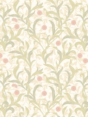 Hoopla Walls Sage Coral Floral Trail 10M Wallpaper - Image 2 of 2