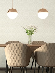Hoopla Walls Natural Ditsy Deco Fan 10M Wallpaper - Image 1 of 1