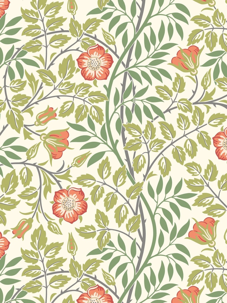 Hoopla Walls Coral Pink Rosehip Trial 10M Wallpaper - Image 2 of 2