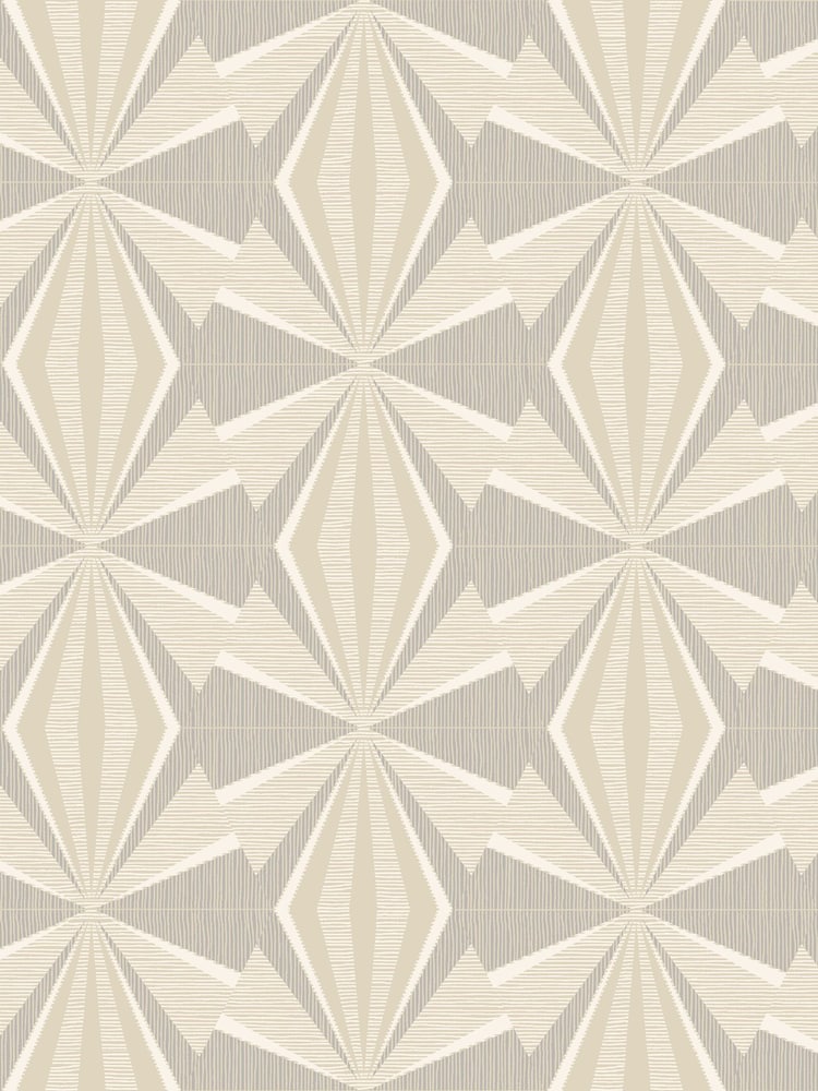 Hoopla Walls Warm Grey Sunray Diamond 10M Wallpaper - Image 2 of 2