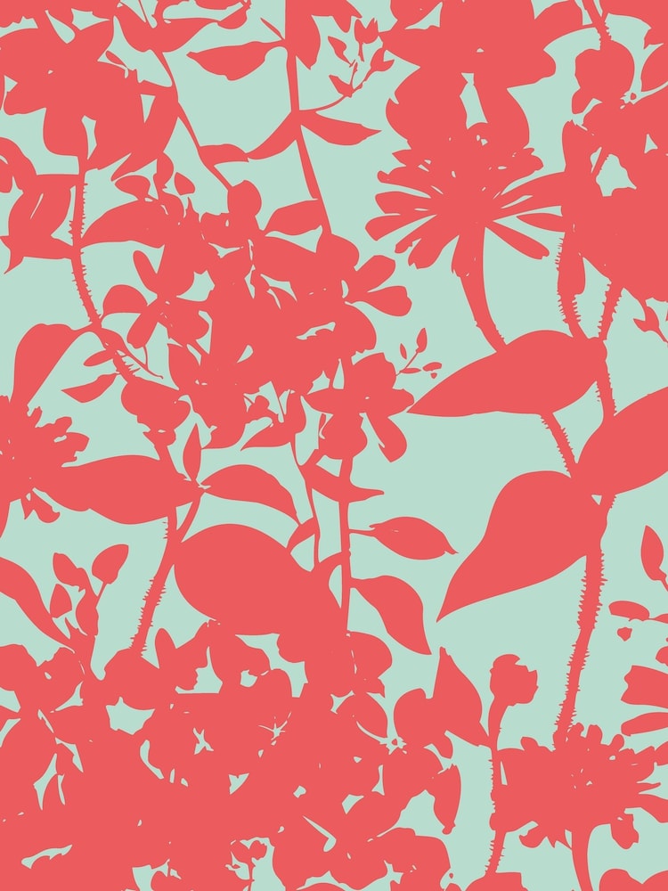 Hoopla Walls Coral Twist Summer Silhouette 10M Wallpaper - Image 2 of 2