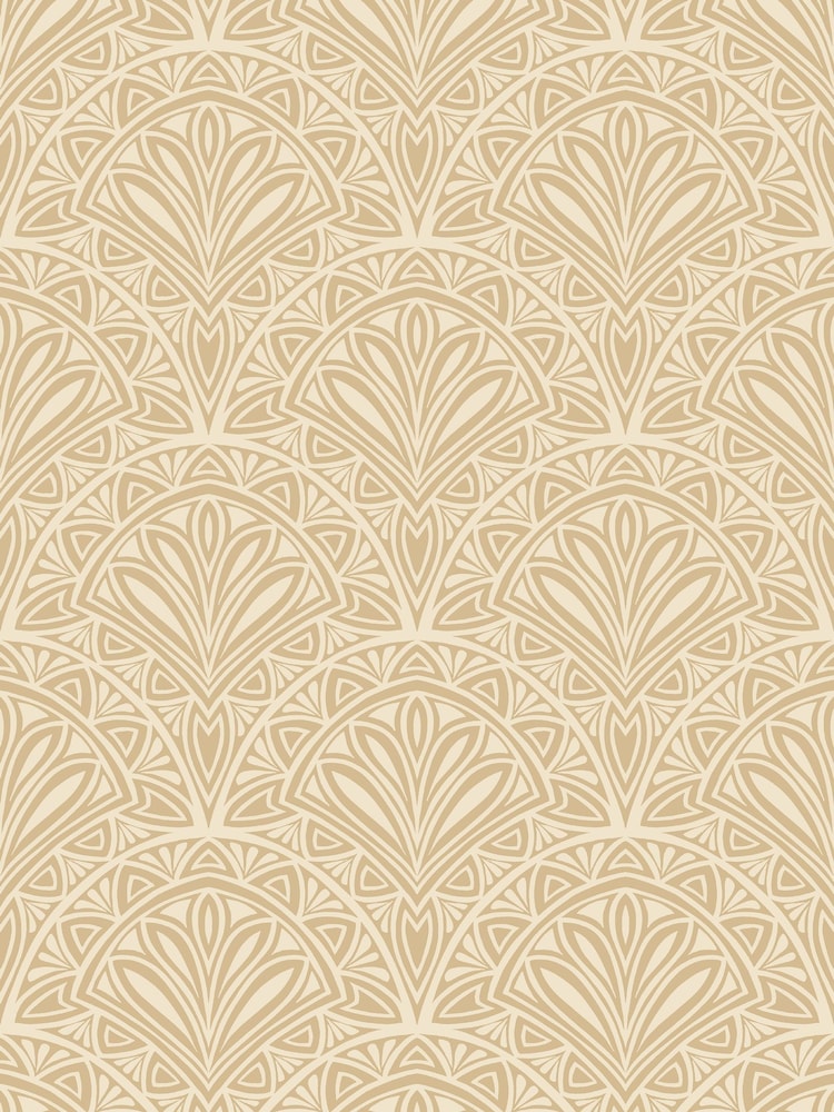 Hoopla Walls Gold Ditsy Deco Fan 10M Wallpaper - Image 2 of 2