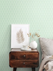 Hoopla Walls Mint Green Retro Arch 10M Wallpaper - Image 1 of 2