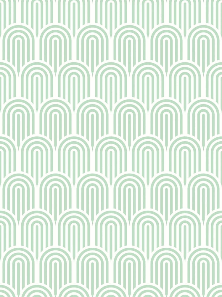 Hoopla Walls Mint Green Retro Arch 10M Wallpaper - Image 2 of 2