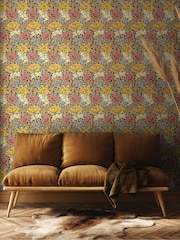 Hoopla Walls Ginger Chrysanthemum 10M Wallpaper - Image 1 of 2