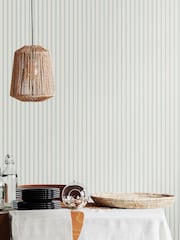 Hoopla Walls Sky Chalk Stripe 10M Wallpaper - Image 1 of 2