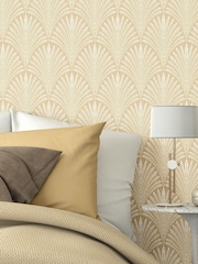 Hoopla Walls Gold Leaf Fan 10M Wallpaper - Image 1 of 2