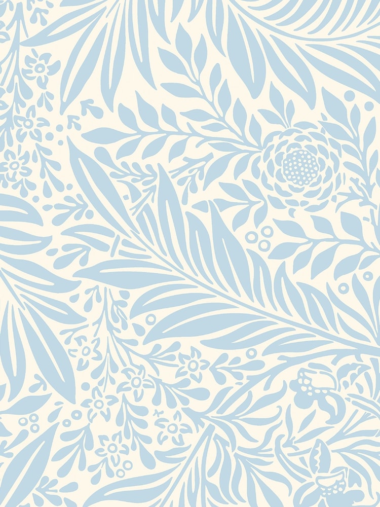 Hoopla Walls Wedgewood Blue Leaf Vine 10M Wallpaper - Image 2 of 2