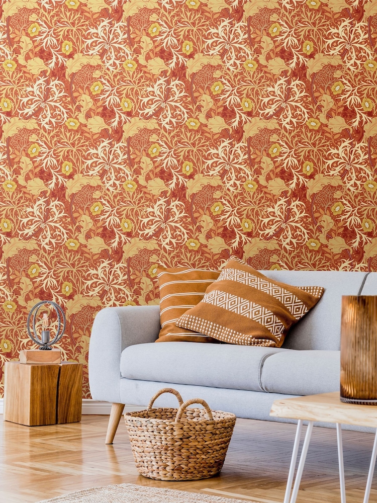Hoopla Walls Amber Seaweed Garden 10M Wallpaper - Image 1 of 2