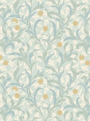 Hoopla Walls Duckegg Blue Floral Trail 10M Wallpaper - Image 2 of 2