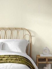 Hoopla Walls Lichen Ditsy Leaf Stripe 10M Wallpaper - Image 1 of 2