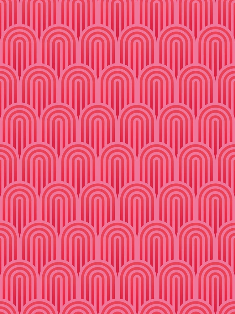 Hoopla Walls Bright Pink Retro Arch 10M Wallpaper - Image 2 of 2
