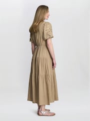 Gina Bacconi Blue Carey Puff Sleeve Dress - Image 2 of 6