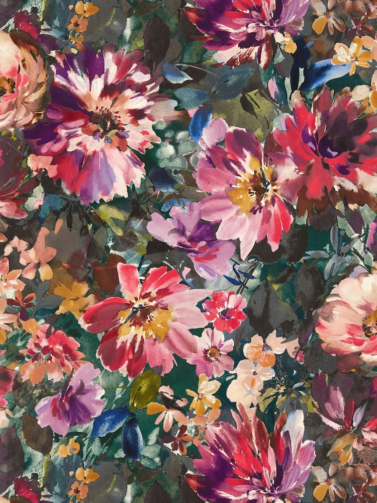 Clarke & Clarke Amethyst Emerald Tahiti Exotica 10M Wallpaper - Image 1 of 1