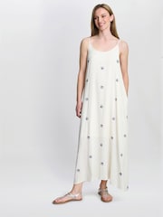Buffy Embroidered Shell Print Dress - Image 1 of 5
