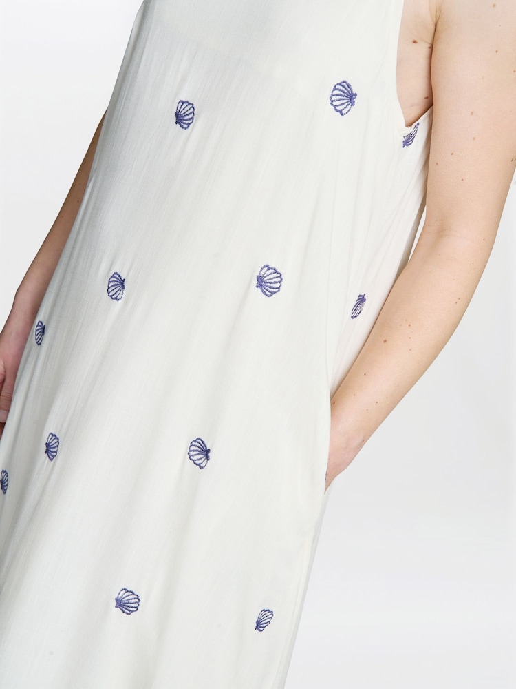 Buffy Embroidered Shell Print Dress - Image 5 of 5