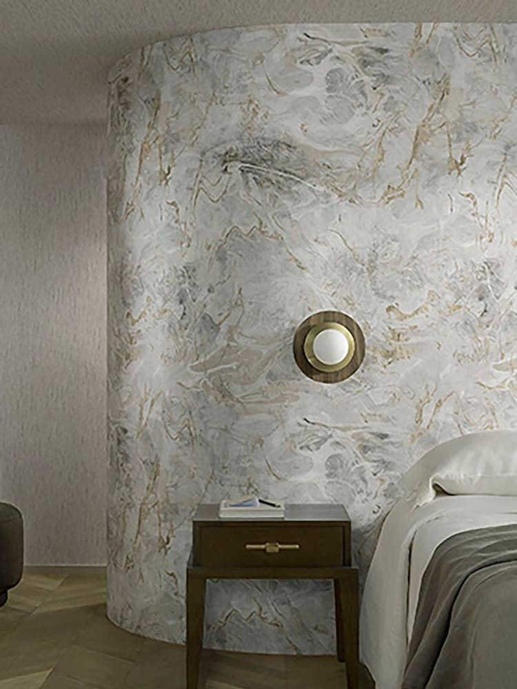 Clarke & Clarke Marble Banner Lavatus Expressions Performance 10M Wallpaper - Image 1 of 2