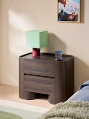MADE.COM Dark Brown Kain Bedside Table - Image 1 of 3