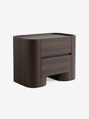 MADE.COM Dark Wood Effect Kain Bedside Table - Image 4 of 5