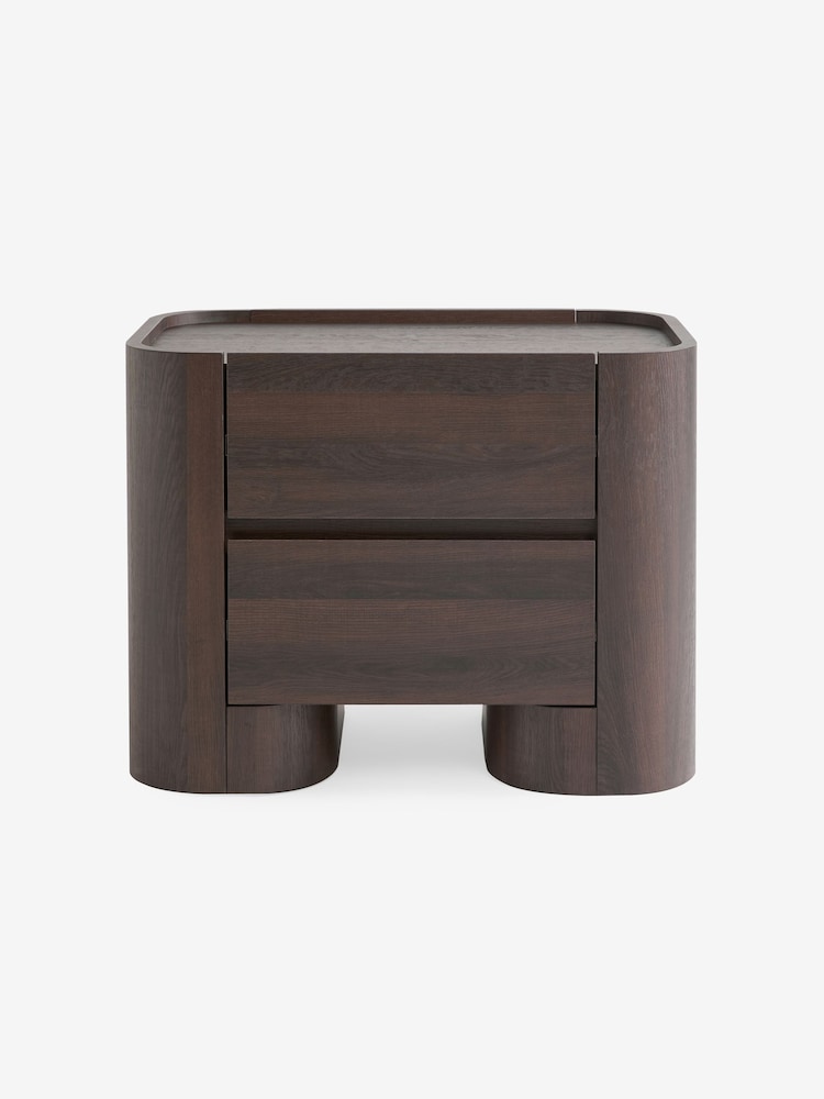 MADE.COM Dark Wood Effect Kain Bedside Table - Image 5 of 5 MADE.COM Dark Wood Effect Kain Bedside Table - Image 5 of 5