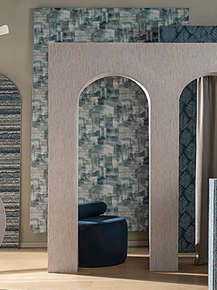 Clarke & Clarke Midnight Folius Expressions Performance 10M Wallpaper - Image 2 of 3