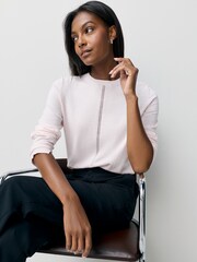 BOSS Pink Soft Knit Jumper - Image 4 of 6