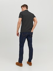 JACK & JONES Blue 100% Cotton Polo Shirts 3 Pack - Image 4 of 8
